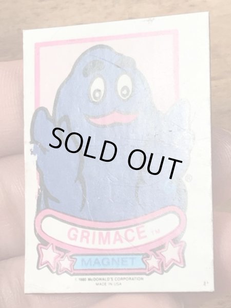 80年代のマクドナルドのグリマスのヴィンテージのマグネット