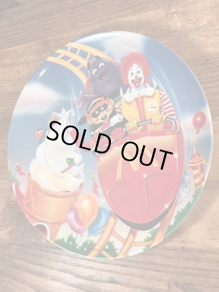 80' McDonald's Plastic Plate×4 マクドナルド絵皿 マクドナルド絵皿ハンバーグラー | ROBOTROBOT