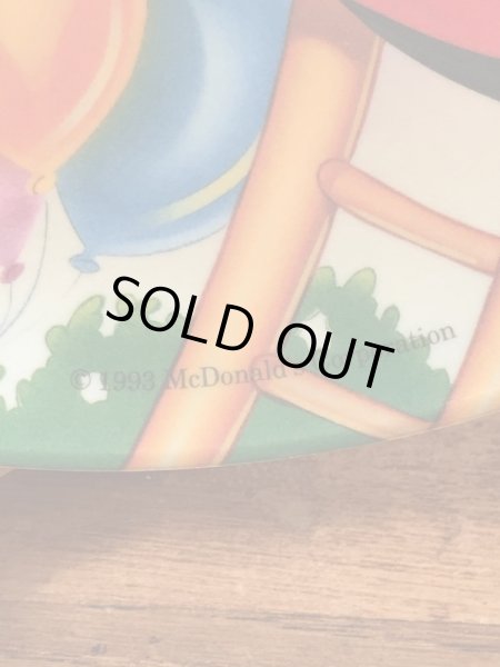 90年代のマクドナルドのビンテージのプラスチックプレート