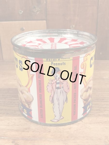 サーカスのピーナッツのヴィンテージのTin缶