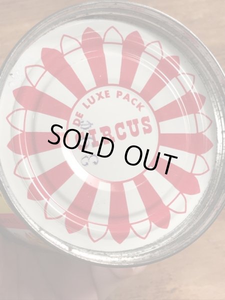 50年代のサーカスのビンテージのブリキ缶