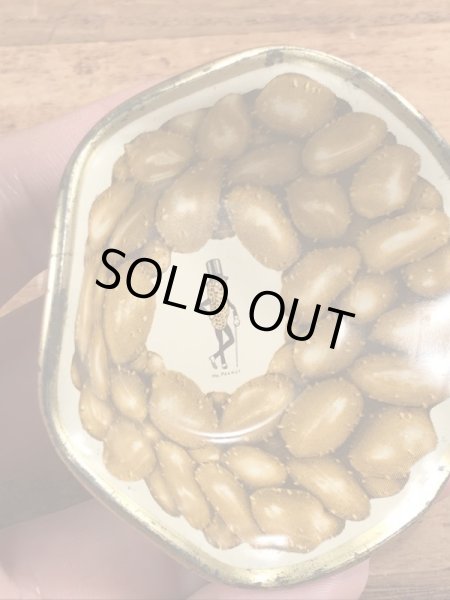 アドバタイジングキャラクターのミスターピーナッツのビンテージのTin容器