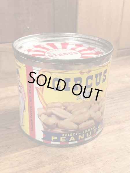 50年代のサーカスのビンテージのブリキ缶