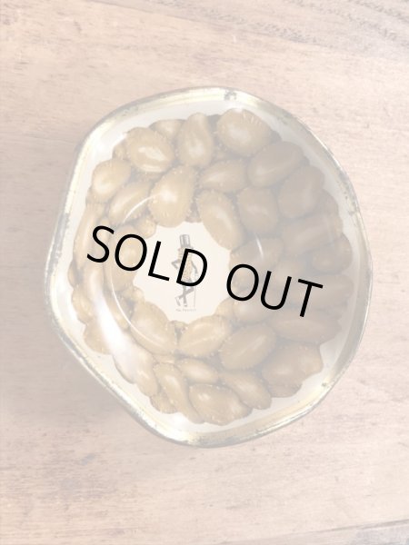 アドバタイジングキャラクターのミスターピーナッツのビンテージのTin容器