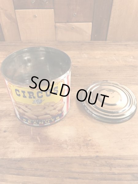 サーカスのピーナッツのヴィンテージのTin缶