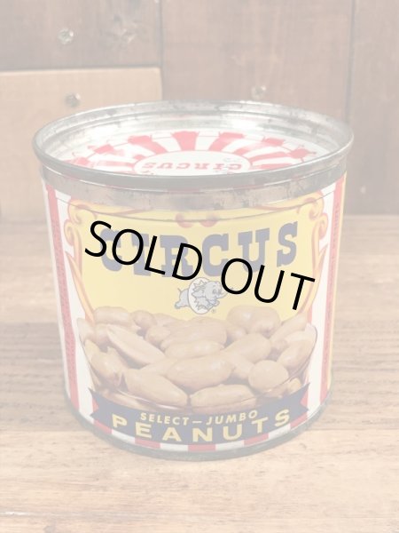 50年代のサーカスのビンテージのブリキ缶