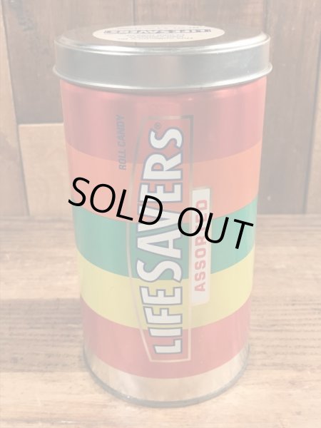 90年代のライフセーバーズのビンテージのブリキ缶