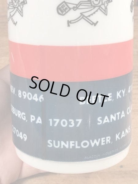 企業キャラクターのMr. Zipのヴィンテージのサーモボトル