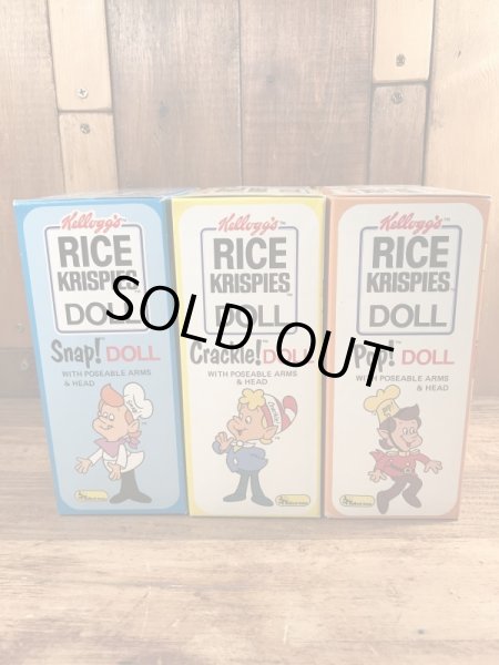 ケロッグのスナップクラックルポップのビンテージのドールセット
