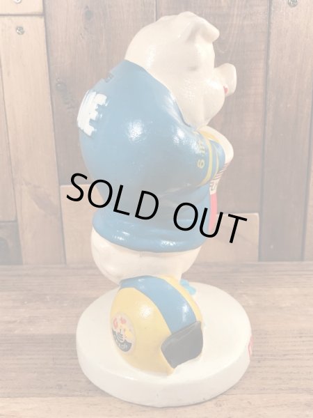 企業キャラクターのアーニーピッグのビンテージの貯金箱フィギュア