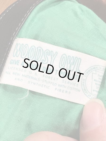 企業キャラクターのウッジーオウルのヴィンテージのぬいぐるみ