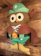 企業キャラクターのウッジーオウルのヴィンテージのぬいぐるみ