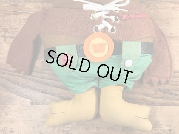 企業キャラクターのウッジーオウルのヴィンテージのぬいぐるみ