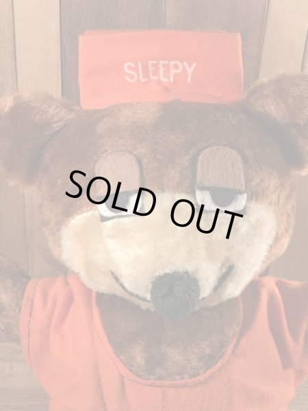 アドバタイジングキャラクターのスリーピーベアのビンテージのぬいぐるみ