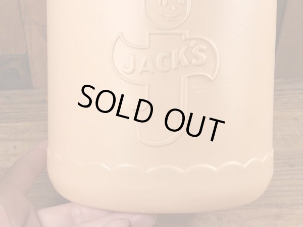 企業キャラクターのハッピージャックスのビンテージのクッキーコンテナー