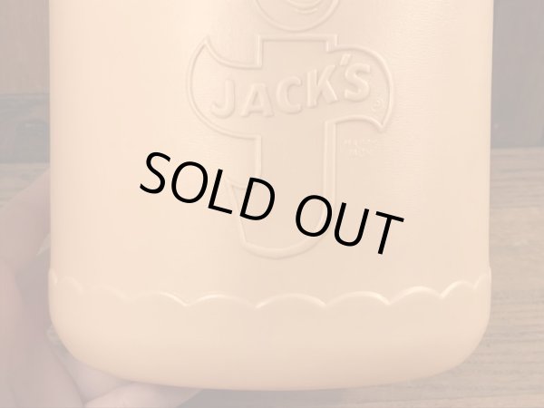 企業キャラクターのハッピージャックスのビンテージのクッキーコンテナー