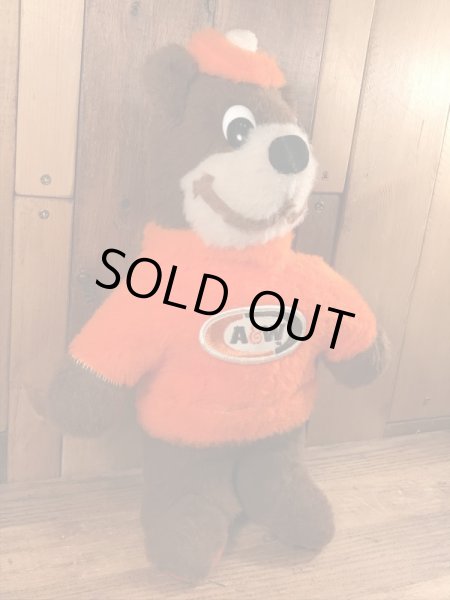 アドバタイジングキャラクターのエーアンドダブリューベアのビンテージのぬいぐるみ