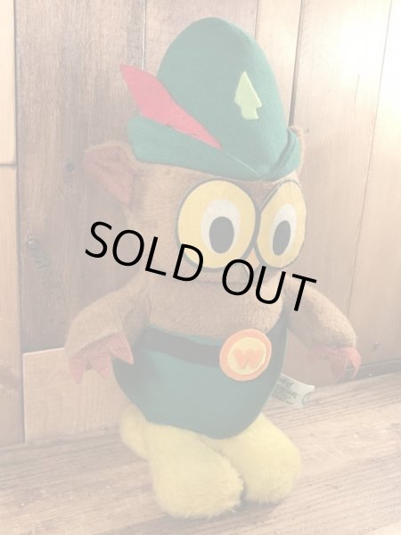 70年代のウッジーオウルのビンテージのプラッシュドール