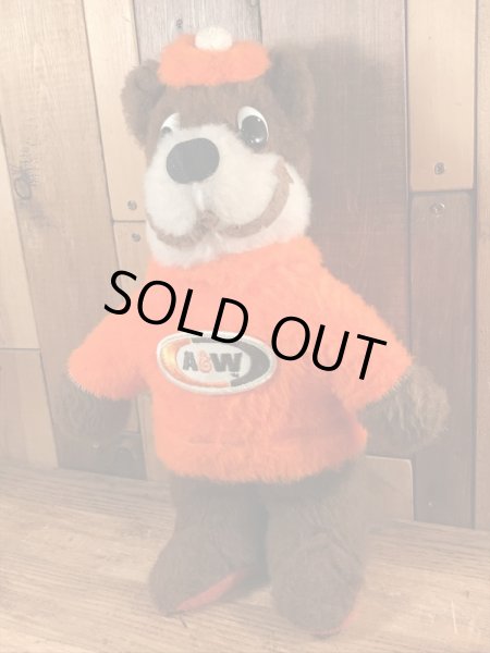 企業キャラクターのA&Wベアのヴィンテージのトイ