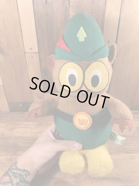 70年代のウッジーオウルのビンテージのプラッシュドール