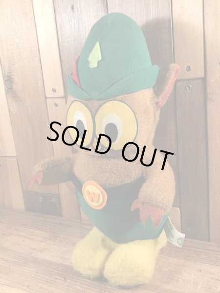 アドバタイジングキャラクターのウッジーオウルのヴィンテージのぬいぐるみ