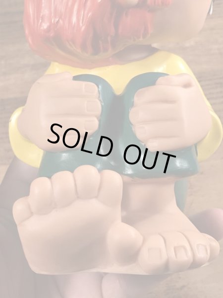 80年代のプムックルのヴィンテージの貯金箱フィギュア