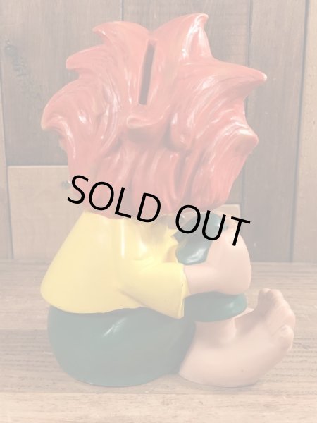 80年代のプムックルのヴィンテージの貯金箱フィギュア