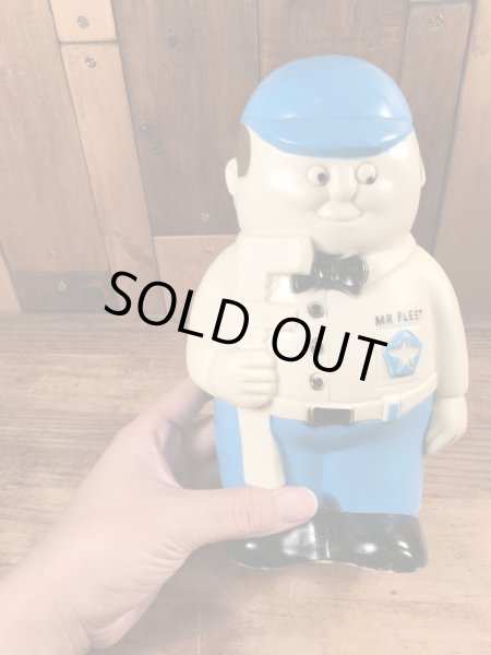 ミスターフリート　ヴィンテージ　貯金箱フィギュア　企業キャラクター　ソフビドール