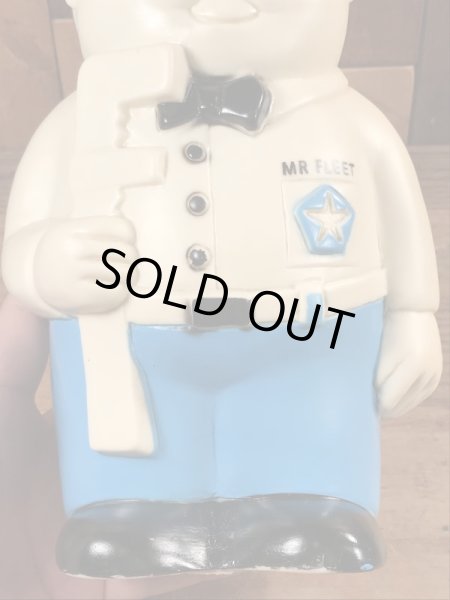 ミスターフリート　ヴィンテージ　貯金箱フィギュア　企業キャラクター　ソフビドール