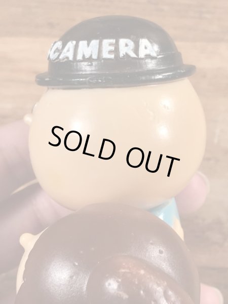 オリンパスカメラ　ビンテージ　ソフビフィギュア　企業キャラクター　ノベルティ