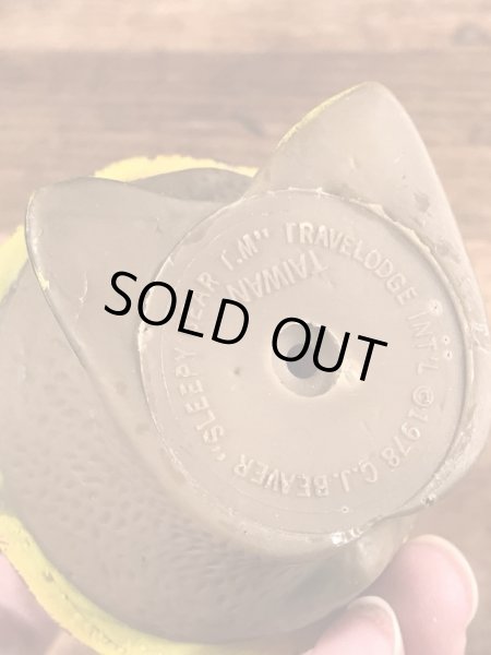 トラべロッジ　ヴィンテージ　ソフビフィギュア　アドバタイジングキャラクター　スリーピーベア