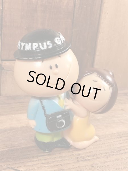 オリンパスカメラ　ビンテージ　ソフビフィギュア　企業キャラクター　ノベルティ