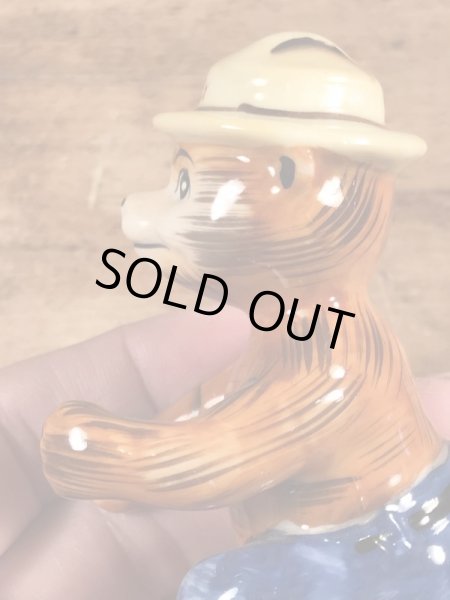 スモーキーベア　ビンテージ　セラミックフィギュア　企業キャラクター　50年代