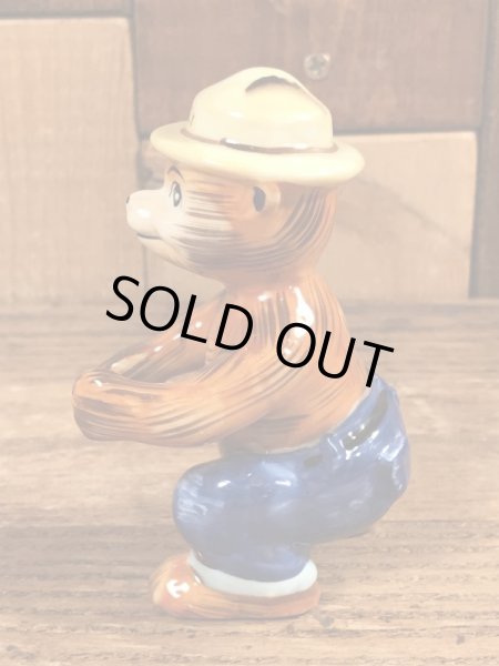 スモーキーベア　ヴィンテージ　陶器フィギュア　アドバタイジングキャラクター　企業物