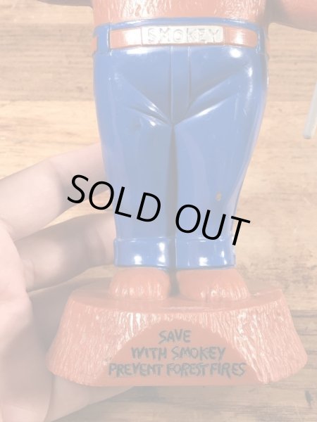 スモーキーベア　ヴィンテージ　貯金箱フィギュア　アドバタイジングキャラクター　企業物