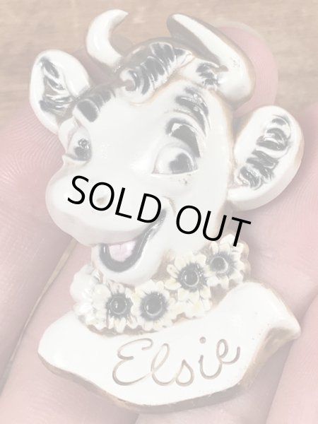 エルシー　ビンテージ　バッジ　アドバタイジングキャラクター　企業物