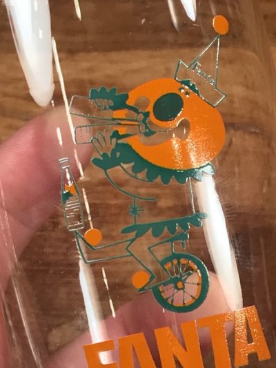 画像1: Fanta Orange “Unicycle” Glass　ファンタオレンジ　ビンテージ　グラス　ガラスコップ　60年代