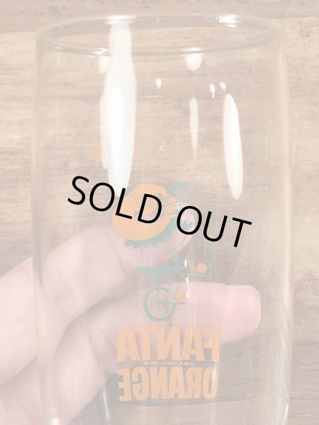 ファンタオレンジ　ビンテージ　グラス　企業キャラクター　60年代