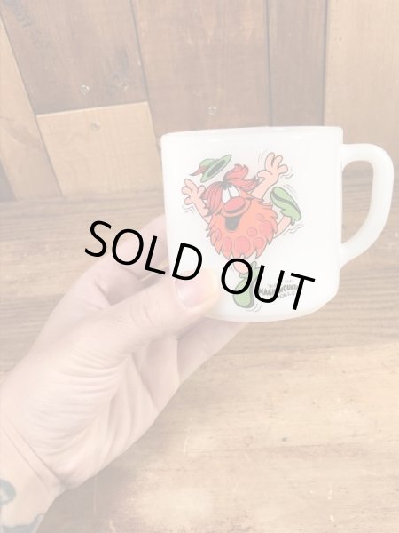 マジックマウンテントロール　ヴィンテージ　マグカップ　企業キャラクター　ファイヤーキング　ミルクガラス