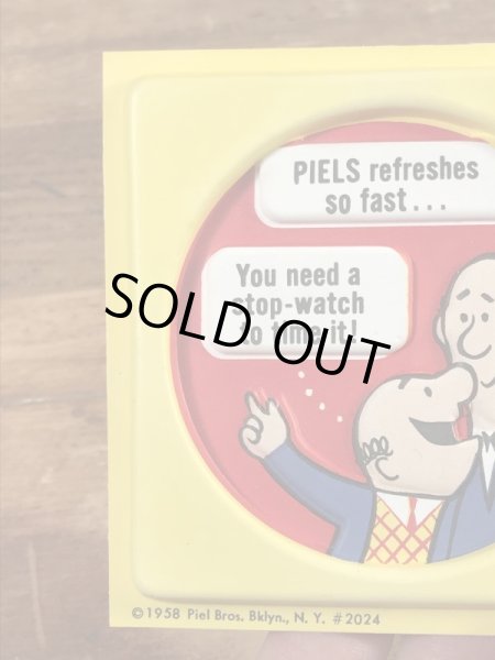 ピールズビール ビンテージ コースター 企業キャラクター バート&ハリー 70年代