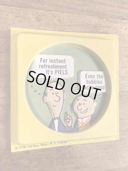 ピールズビール　ビンテージ　コースター　アドバタイジングキャラクター　企業物　70年代