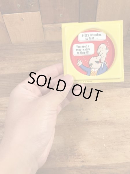 ピールズビール ヴィンテージ コースター アドバタイジングキャラクター 企業物 70’s