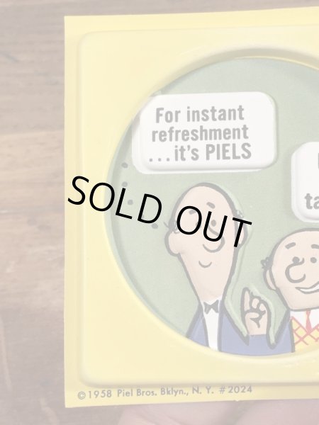 ピールズビール　ビンテージ　コースター　アドバタイジングキャラクター　企業物　70年代