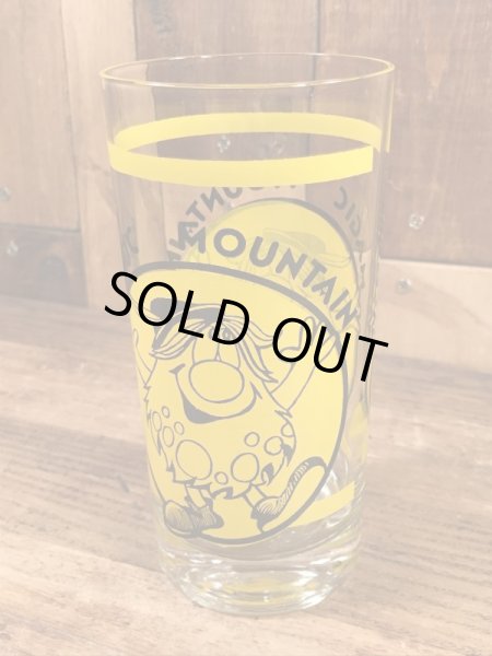 マジックマウンテントロール　ヴィンテージ　ガラスコップ　企業キャラクター　マスコットキャラクター　70’s