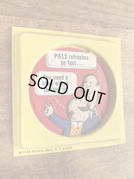 ピールズビール ビンテージ コースター 企業キャラクター バート&ハリー 70年代