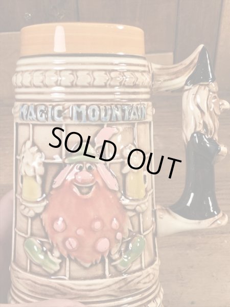 マジックマウンテン　ビンテージ　ビアマグ　アドバタイジングキャラクター　企業物　70年代