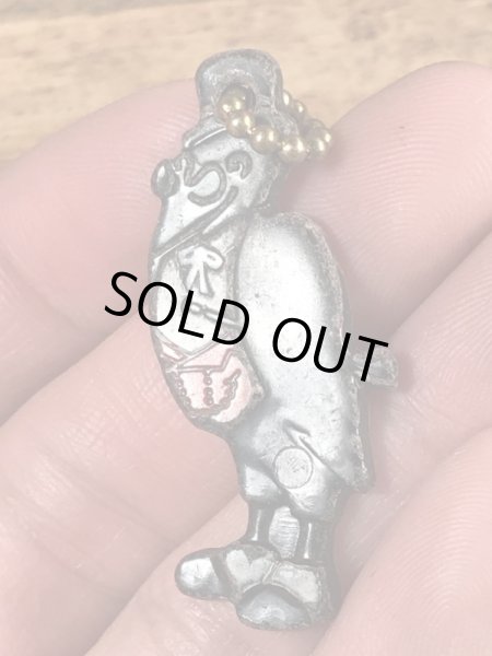 オールドクロウ　ヴィンテージ　キーホルダー　企業キャラクター　ウイスキー　50~60’s