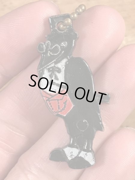 オールドクロウ　ビンテージ　キーチェーン　企業キャラクター　ウイスキー　50~60年代