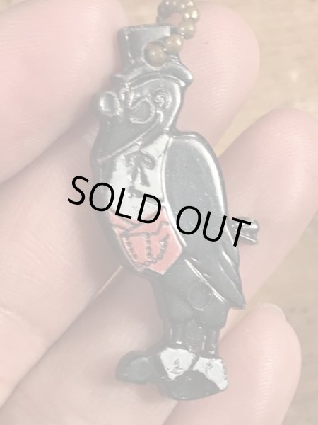 オールドクロウ　ビンテージ　キーチェーン　企業キャラクター　ウイスキー　50~60年代