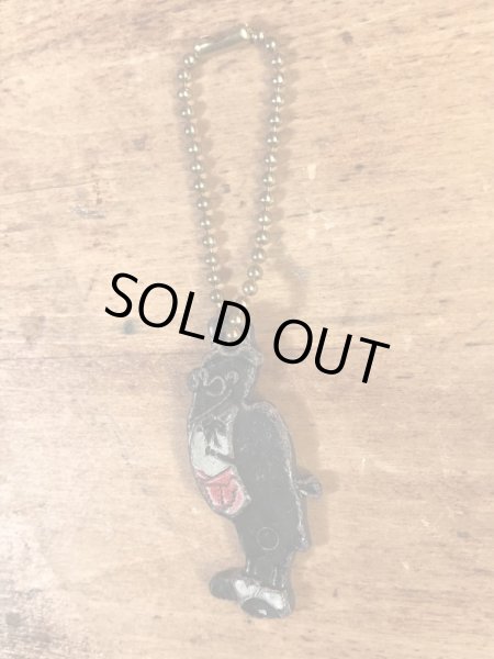 オールドクロウ　ヴィンテージ　キーホルダー　企業キャラクター　ウイスキー　50~60’s